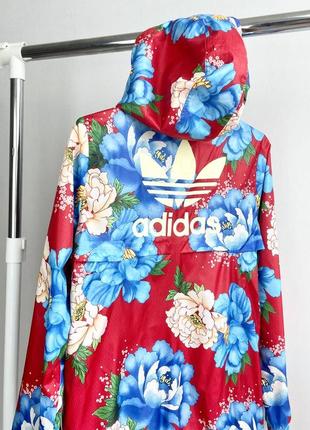 Женская удлиненная ветровка adidas originals оригинал куртка big logo1 фото