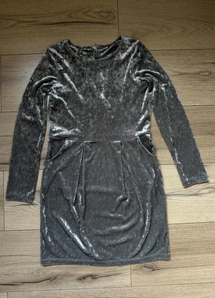 Платье на девочку, велюровое h&m
