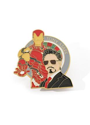 Iron man значок залізна людина marvel comics pin марвел брошка тоні старк пін роберт дауні місткі значки гаangers