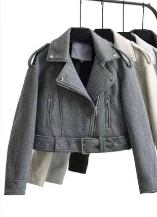 Куртка косуха  кашемір у стилі zara