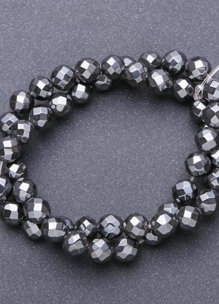 Намистини з гематиту нитка низький кулька d-8мм l-40см
