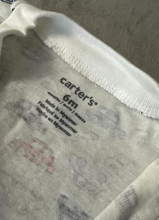 Carter's человечек 100% cotton застежка сверху и снизу6 фото