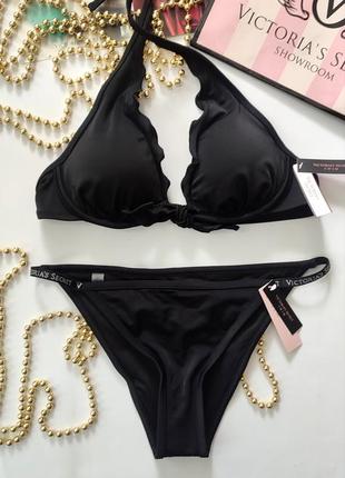 Victoria's secret 34a 34c 75a 75c купальник мягкий xs s m l базовый черный