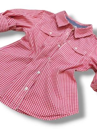 Рубашка для девочки в клетку