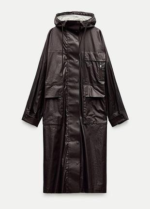 Стильний плащ zara в кольорі бургунді