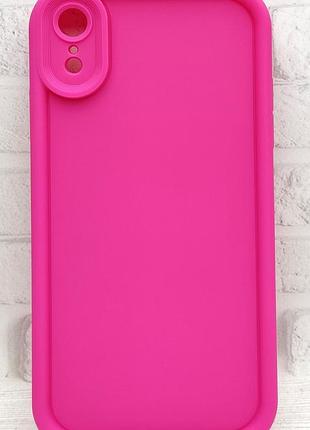 Чехол shock case для apple iphone xr бампер силиконовый цвет розовый