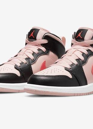 Кросівки nike air jordan 1 mid atmosphere pink black