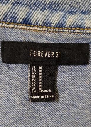Джинсовая куртка forever 21 р. м джинсовка пиджак коттон10 фото