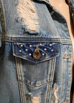 Джинсовая куртка forever 21 р. м джинсовка пиджак коттон7 фото