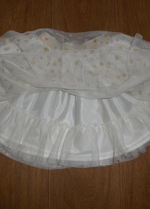 Пышная юбка h&m 2 слоя фатина + подклад, 7-8 лет (128 см)2 фото