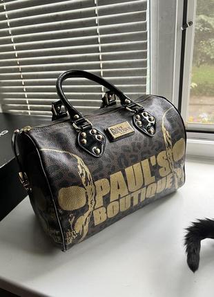Сумка кожаная paul’s boutique оригинал по сути новая