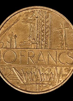Монета франції 10гладінів 1975-78 рр.