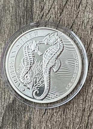 Срібна монета барбадоса 1 долар 2019 р.