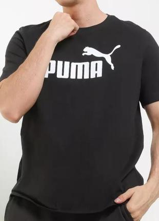 Футболка puma ess logo tee
чорна футболка з логотипом puma