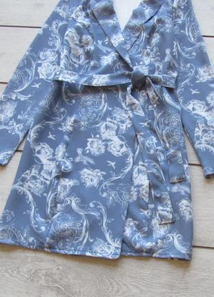 Сукня халат в квітковий принт на поясі від missguided8 фото
