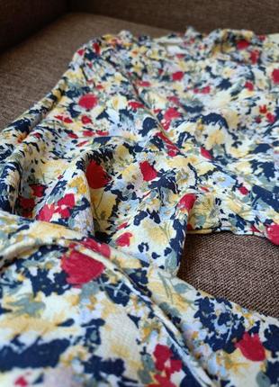 Сукня сарафан міді на запах з квітковим принтом xl xл4 фото