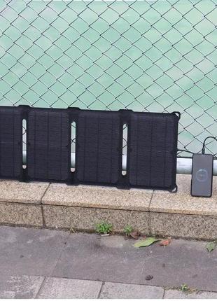 Солнечная переносная панель 30w, 5v usb etfe power bank charger solar, черная4 фото