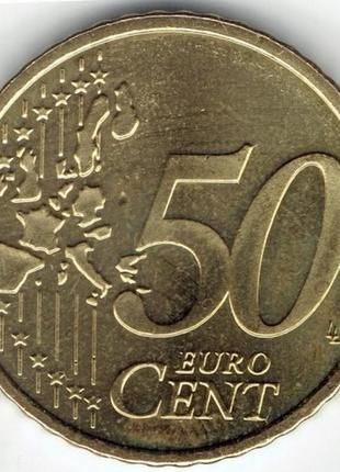 Монета ирландии 50 евроцентов 2002 г.1 фото