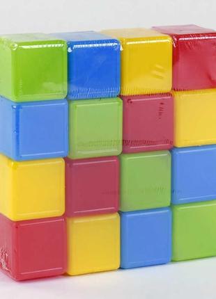 Гр кубики кольорові 16 шт. (20) 05063 "m toys"1 фото