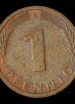 Монета німеччини 1 пфенниг 1950-96 рр.