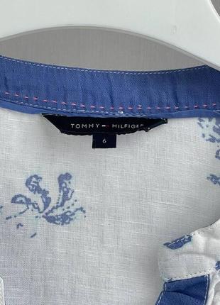 Женская льняная блузка рубашка tommy hilfiger оригинал8 фото