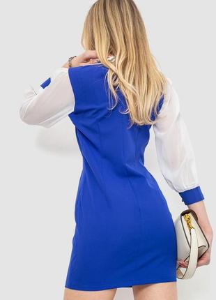 Плаття, колір синьо-білий,класична сукня4 фото