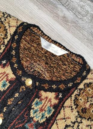 Вінтажний кардиган кофта на ґудзиках великого розміру батал xxxxl 56-58р3 фото