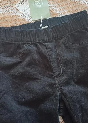Вельветовые черные удобные брюки h&amp;m6 фото
