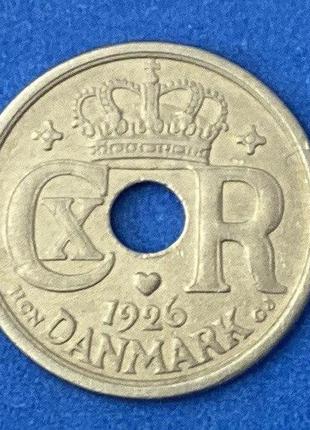 Монета дании 25 эре 1937 г.2 фото