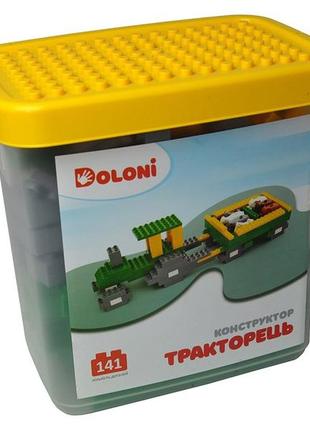 Конструктор doloni toys «трактор» на 141 деталь (013888/41)