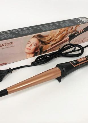 Щипці для волосся satori ss-3510-bl, фен-стайлер з насадками, плойка для об'єму, щипці ou-838 для волосся