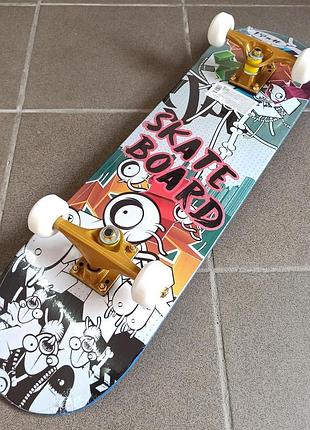 Скейтборд трюковой с чехлом best board 79 см skateboard (00675-2)