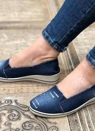 Жіночі туфлі джинс2 фото
