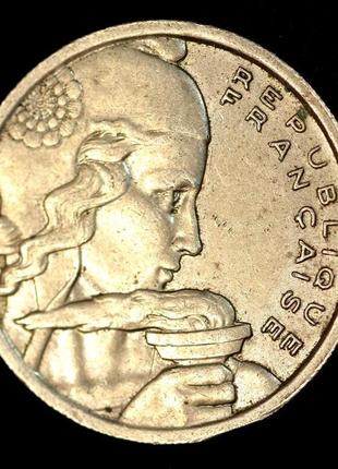 Монета франции 100 франков 1954-55 гг.2 фото