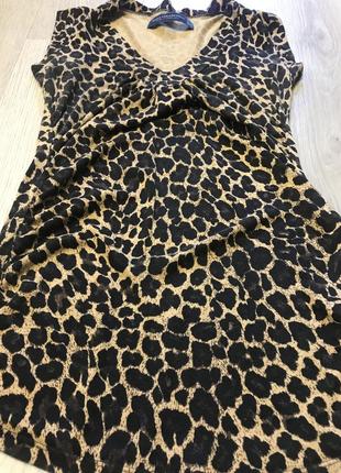 Майка топ трикотажна жіноча тренд леопард animal print бренд zara collection6 фото