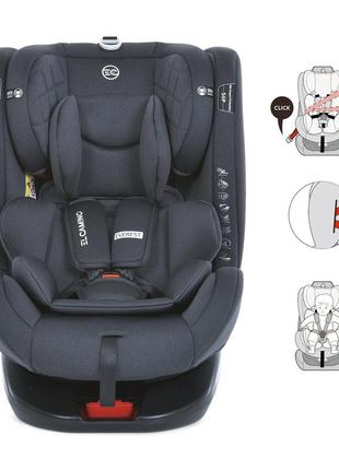 Автокресло 0-36 кг с isofix elcamino everest dark gray с isofix и top tether