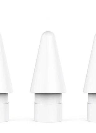 Наконечник для стілуса apple pencil 1-2 поколения белнаконечник для стілуса apple pencil 1-2 поколения белый компый комплект 3 шт.
