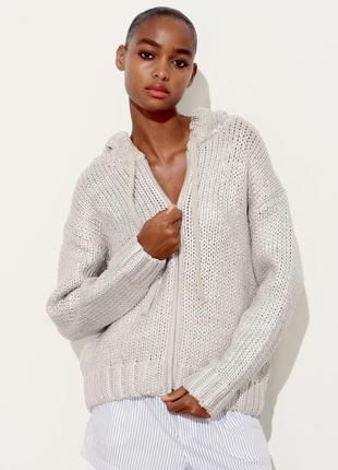 Zara кардиган с капюшоном