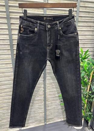 Брендові чоловічі джинси/ брендові джинси versace на кожен день1 фото