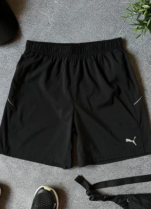 Чоловічі чорні спортивні шорти puma performance woven 5" shorts оригінал розмір s як нові1 фото