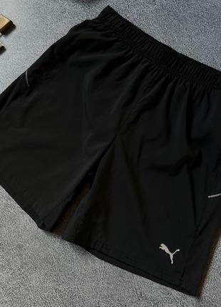 Чоловічі чорні спортивні шорти puma performance woven 5" shorts оригінал розмір s як нові5 фото