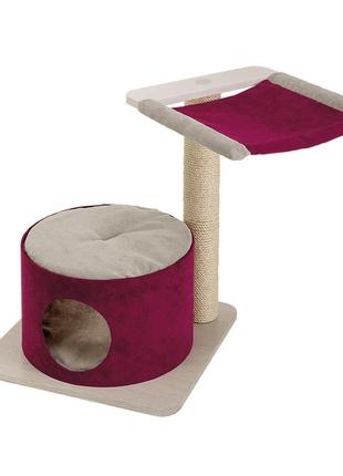 Будиночок кігтеточка зі спальним місцем і пілочкою для кішок ferplast simba (ферпласт сімба)