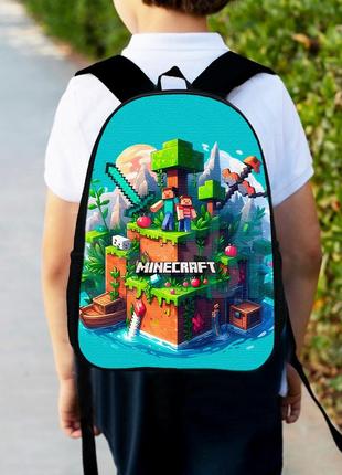 Рюкзак детский майнкрафт "minecraft" 34х27см,городской ранец для мальчика