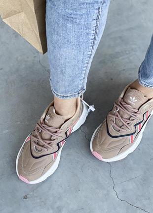 Кроссовки adidas ozweego beige3 фото