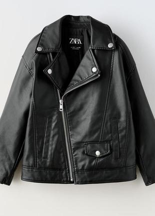 Куртка zara в байкерском стиле из искусственной кожи