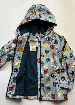 Куртка дождевик 2/3/4/5/6 лет lupilu непромокаемая прорезиненная на флисе грязепруф lupilu