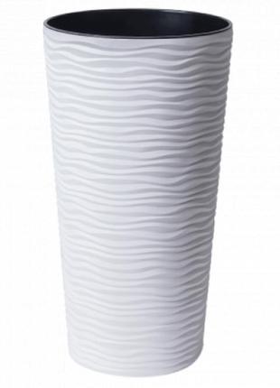 Вазон "ф'южн" зі вставкою 27*51 см. (білий) *4