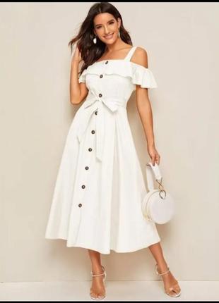 Сукня міді жіноча біла