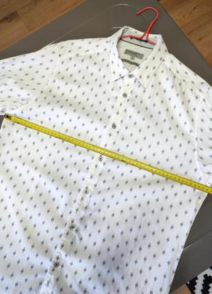 Рубашка рубашка мужская белая прямая классическая повседневная ted baker london man, размер l - xl9 фото