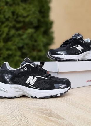 New balance 725 чорні на білій3 фото